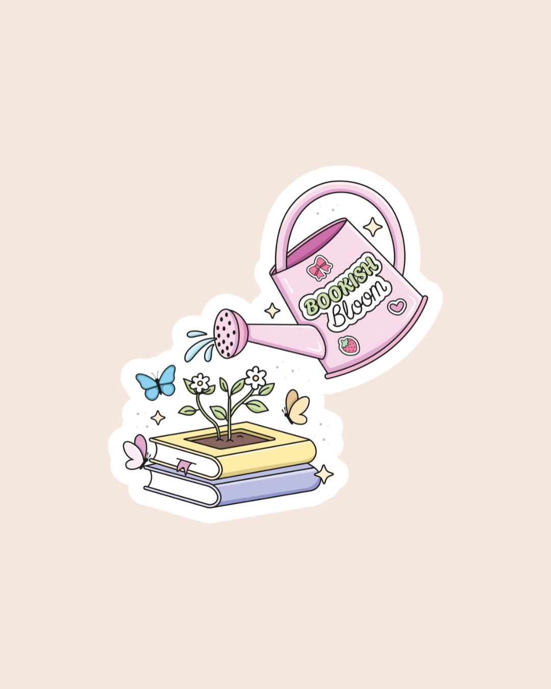 Bookish Bloom Sticker