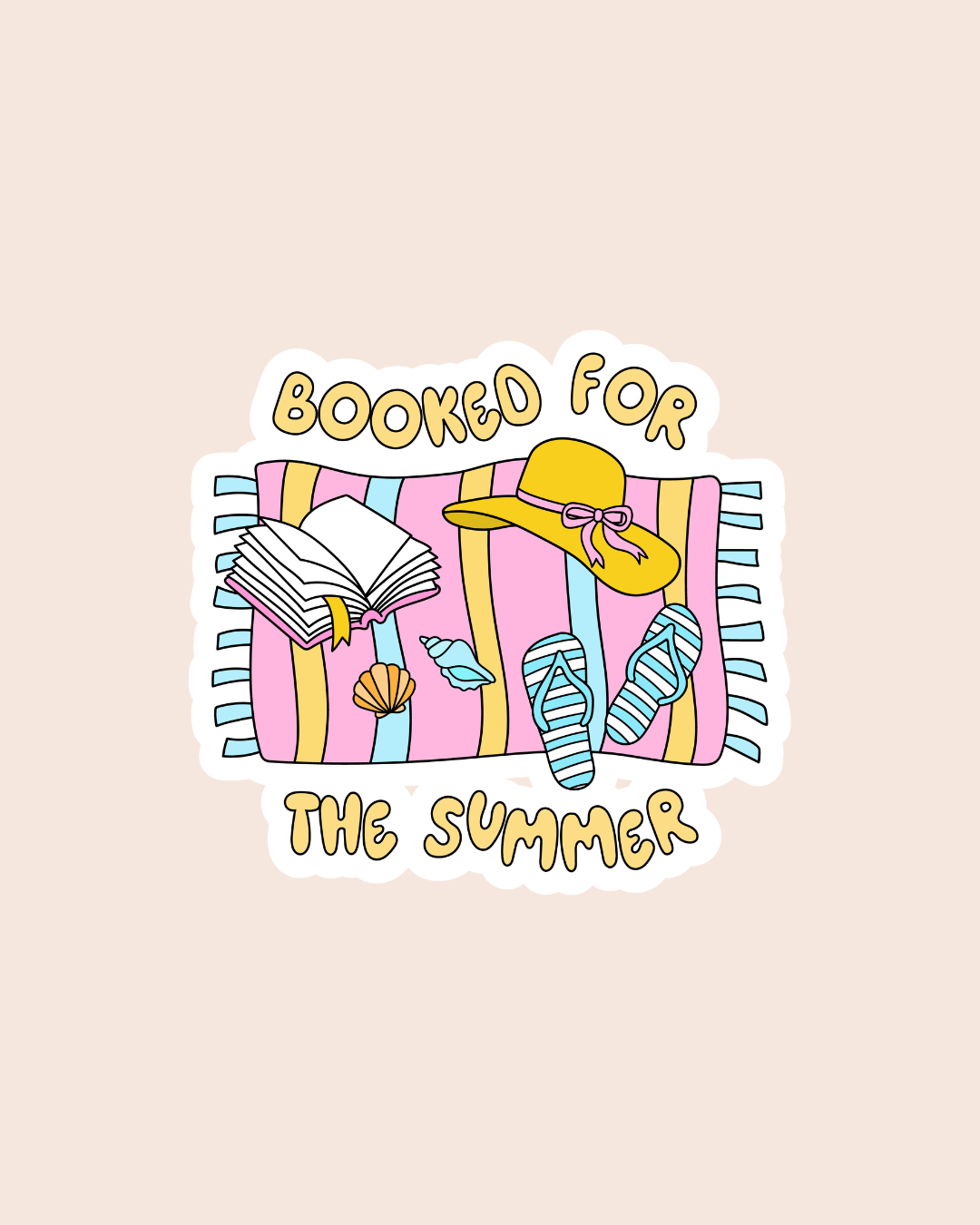 Booked for the Summer Sticker