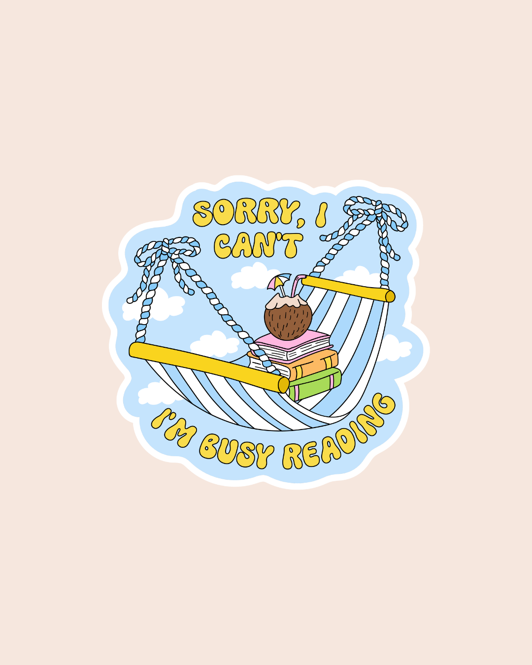 Sorry, I'm Busy Reading Sticker