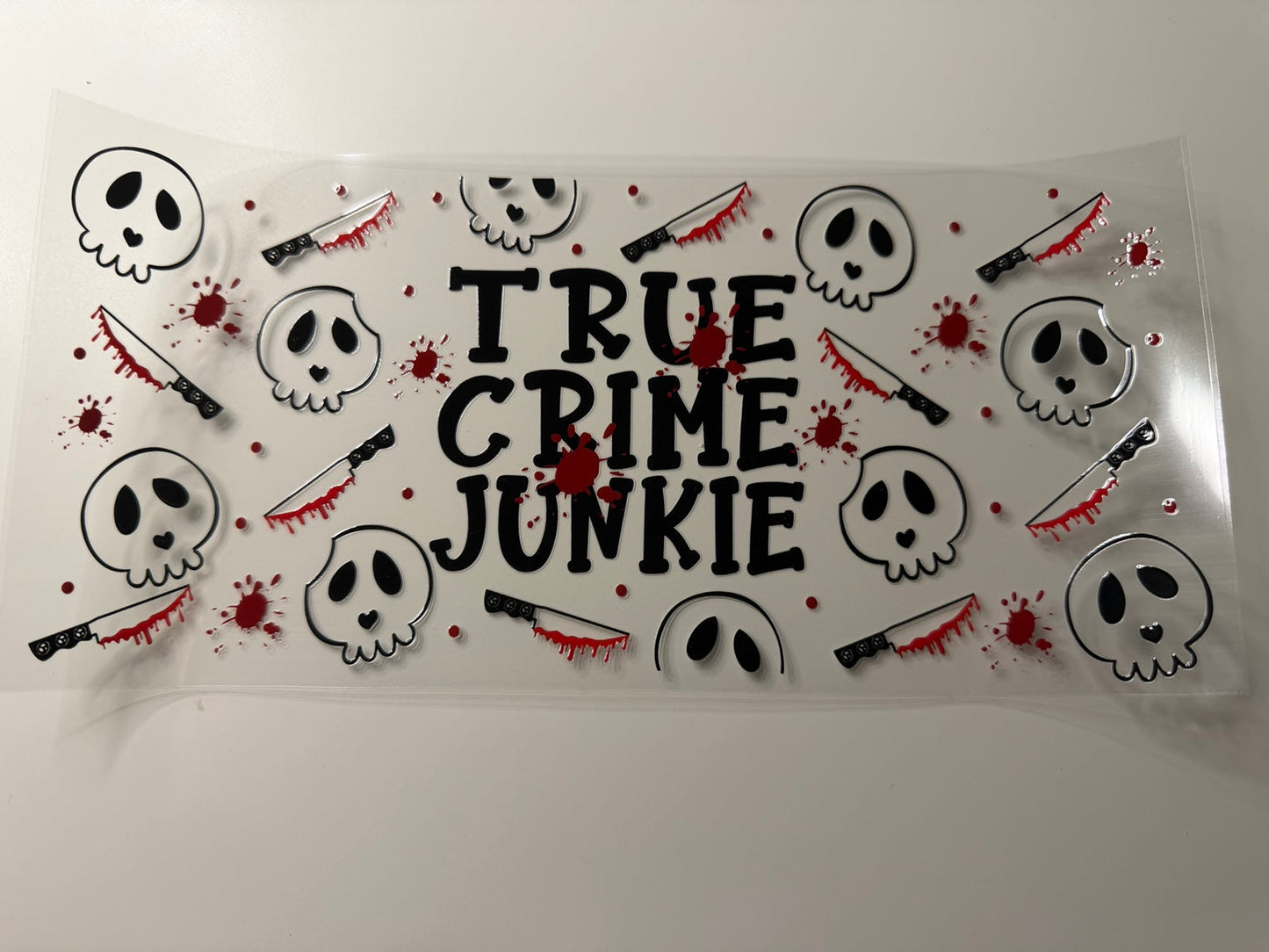 True Crime Junkie UV DTF Wrap
