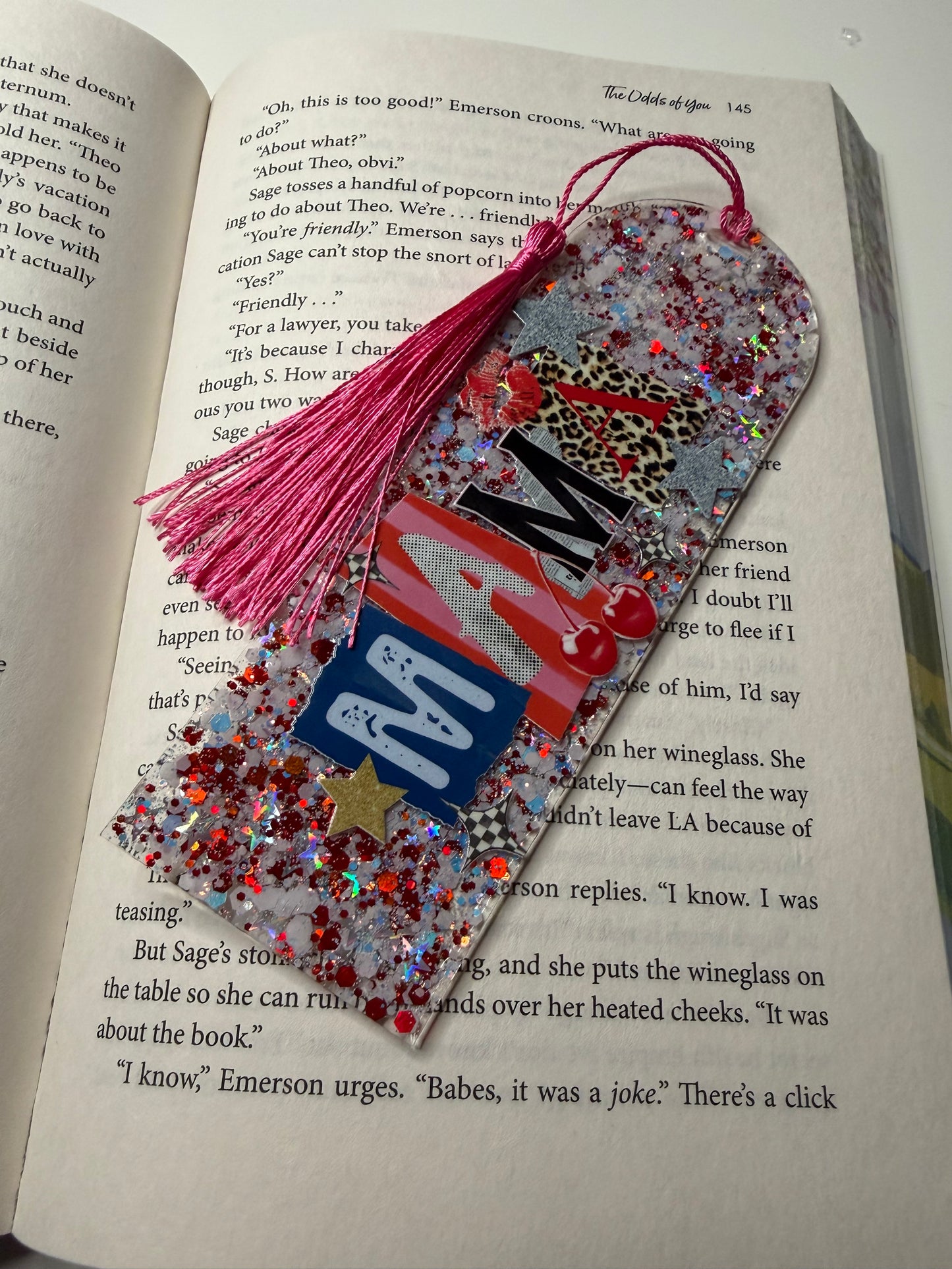 Mama Glitter Resin Bookmark