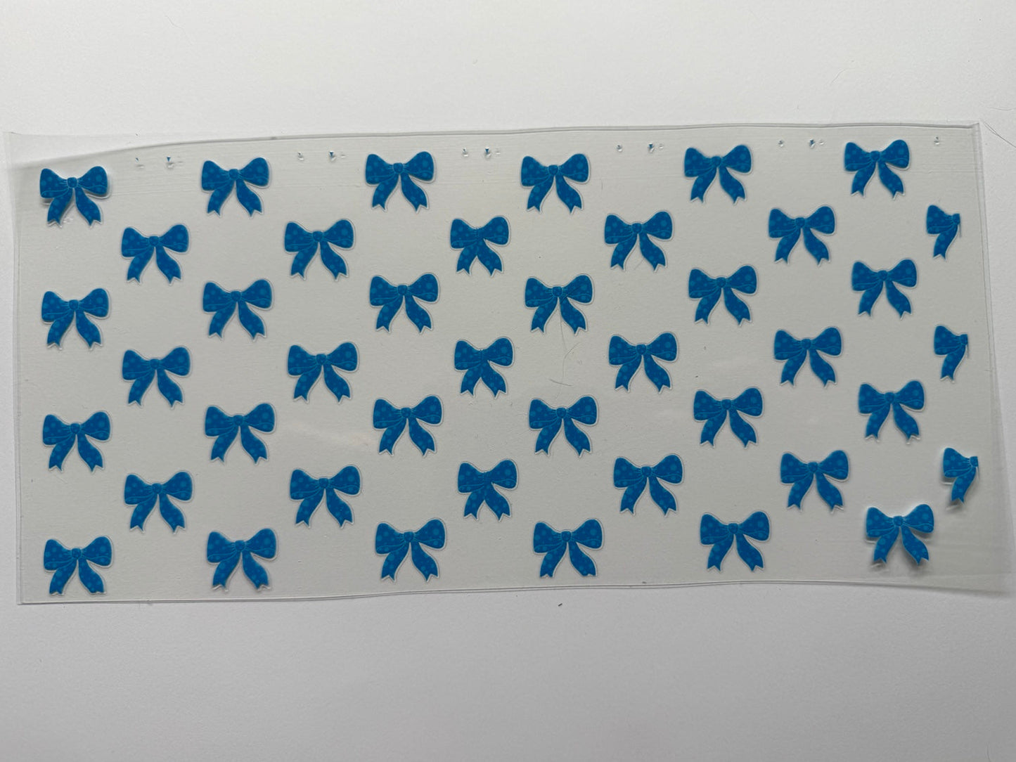 Blue Bow UV DTF Wrap