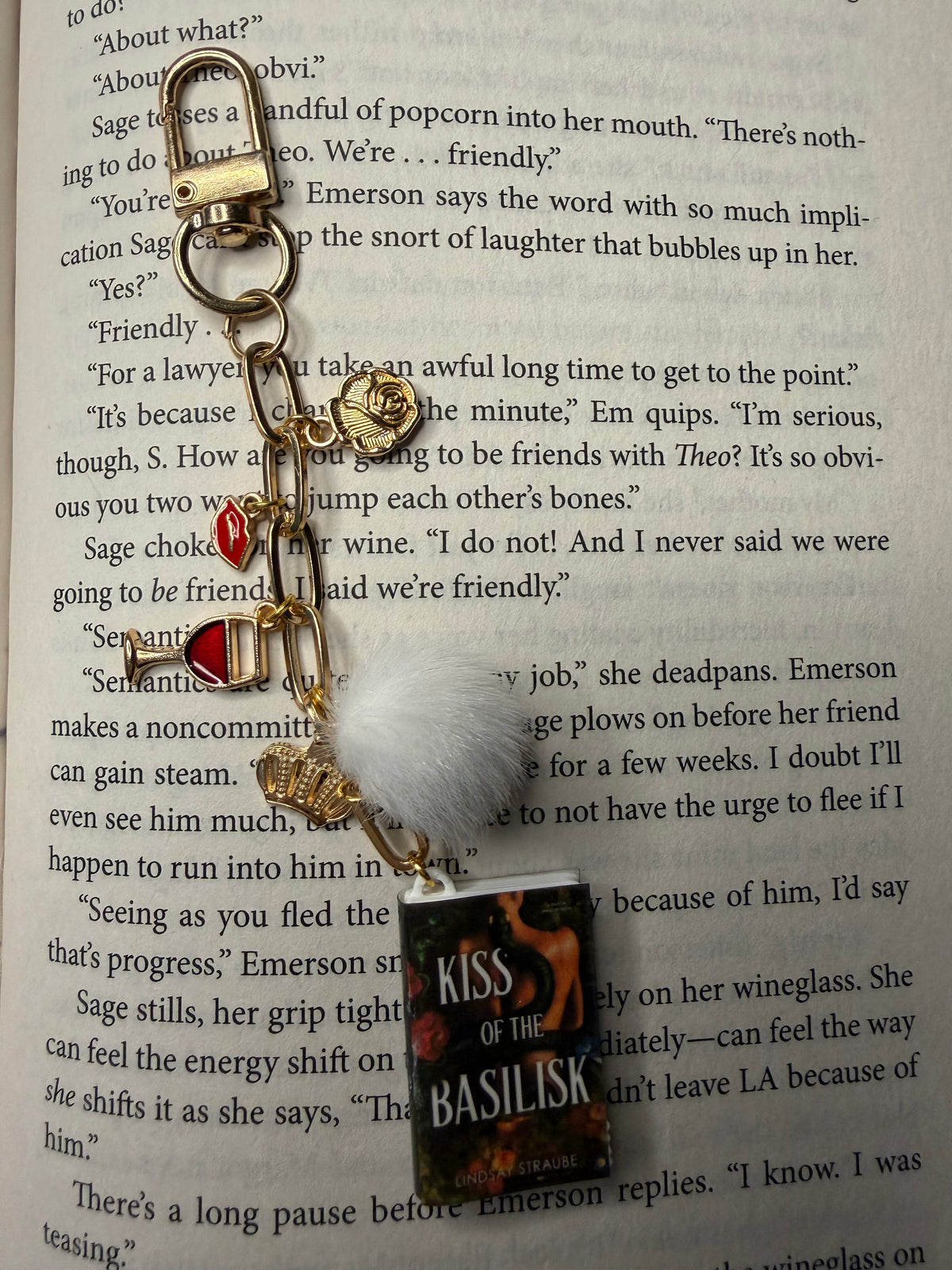 "Kiss of the Basilisk" Chapter & Charm Keychain