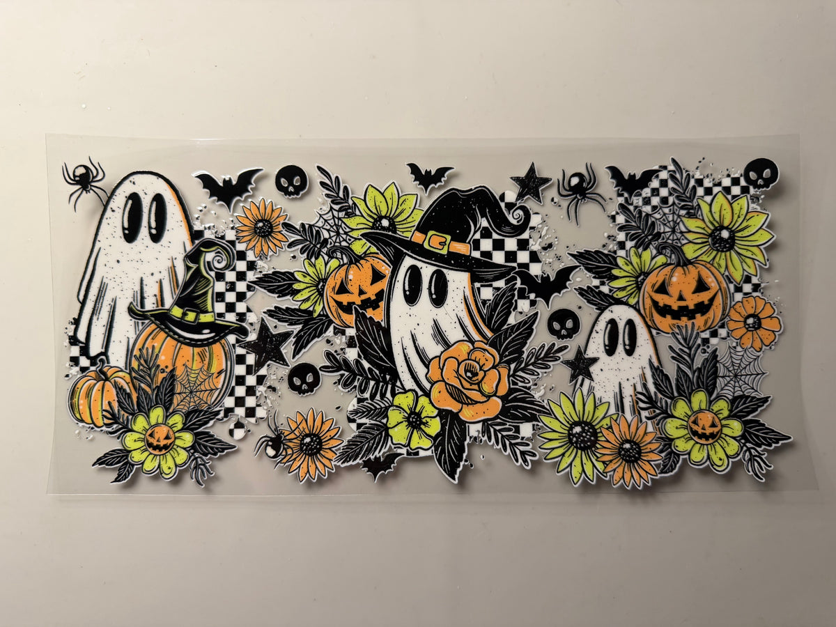 Checkered Ghost UV DTF Wrap