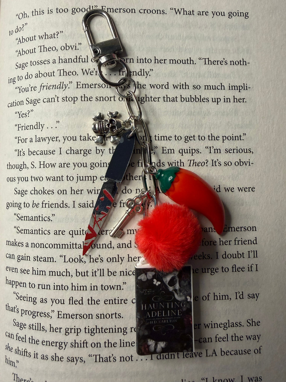 "Haunting Adeline" Chapter & Charm Keychain