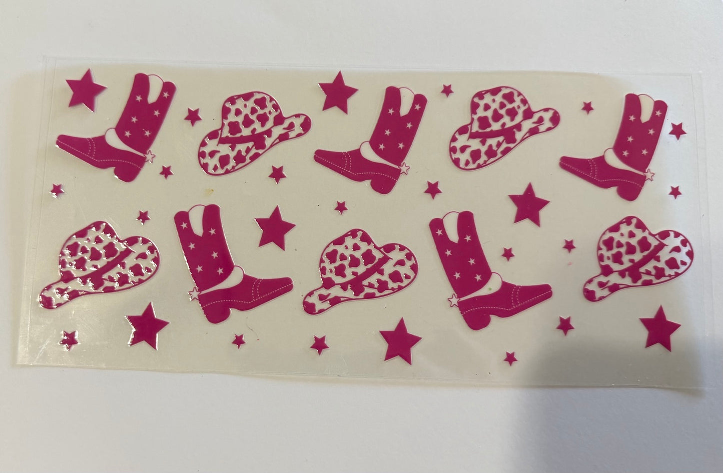 Pink Cowgirl UV DTF Wrap