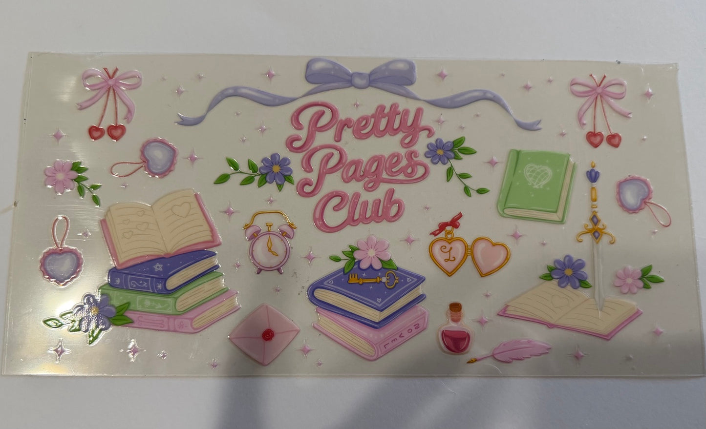 Pretty Pages Club UV DTF Wrap
