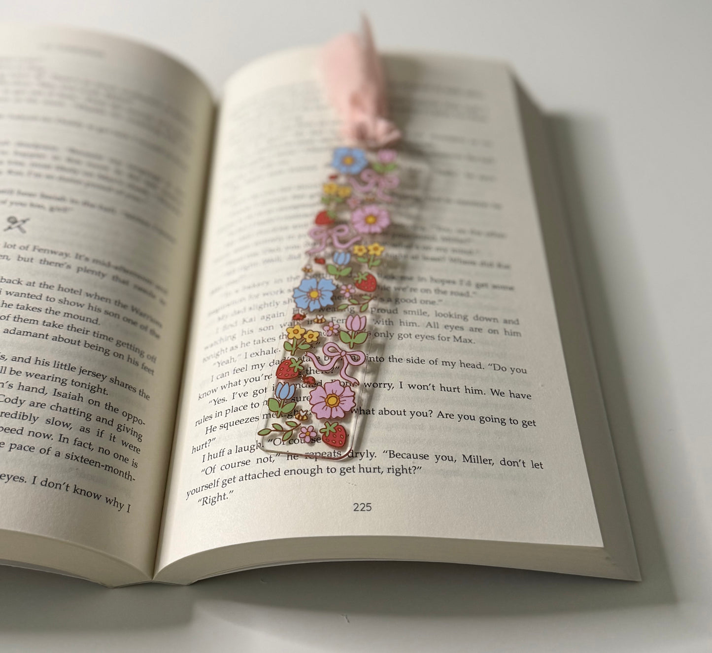 Floral Acrylic Bookmark