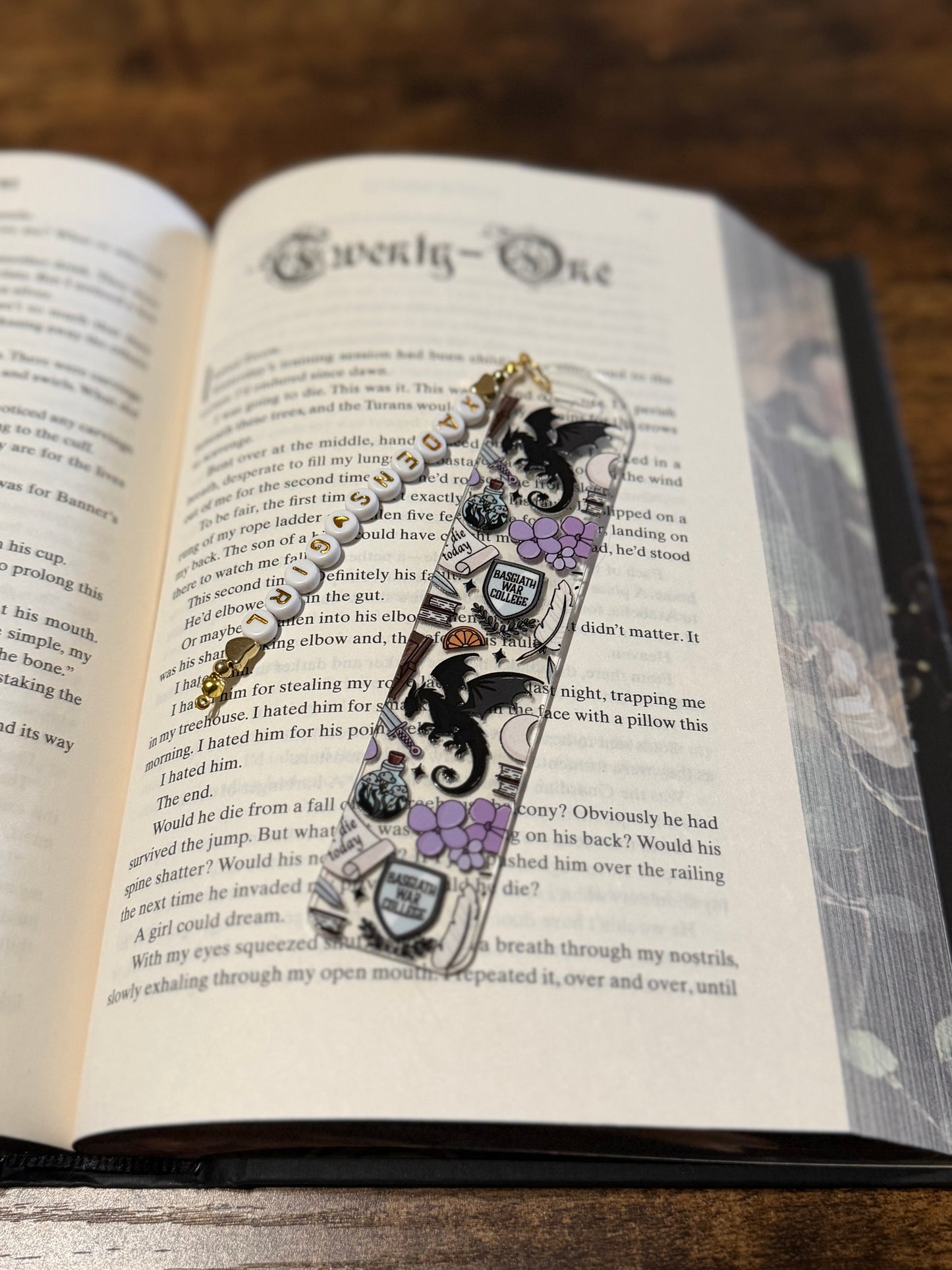Fourth Wing Inspired Acrylic Bookmark