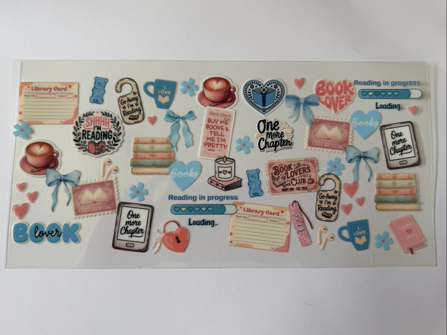 Book Lover Collage UV DTF Wrap