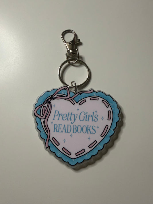 Pretty Girls Read Keychain