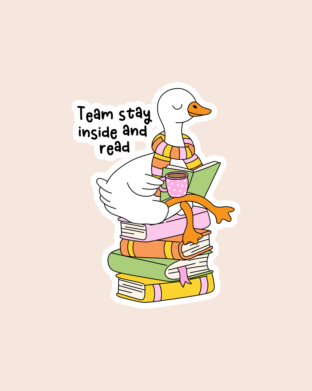 Stay Inside & Read Sticker