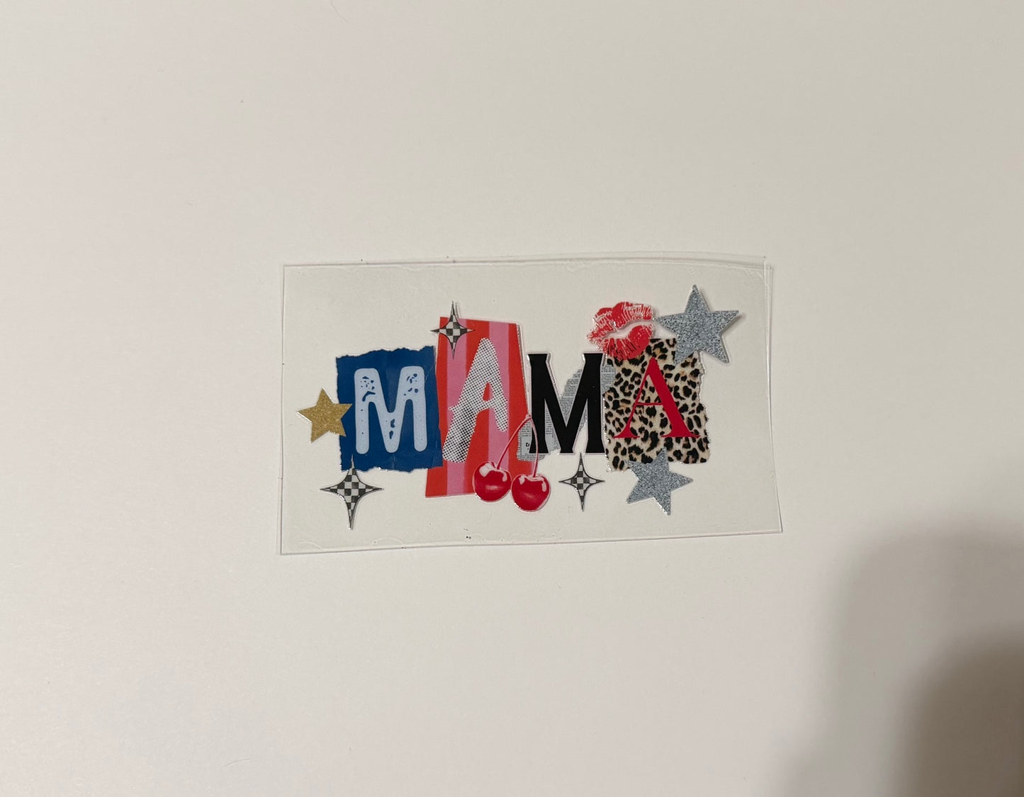 Retro “Mama” Collage UV DTF Decal