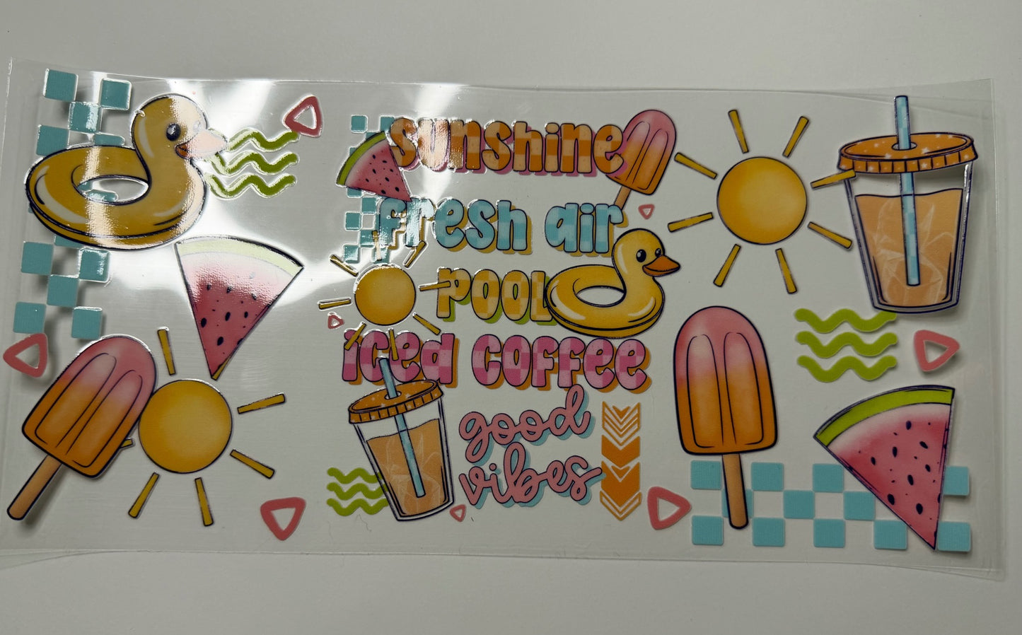Sunshine & Iced Coffee UV DTF Wrap