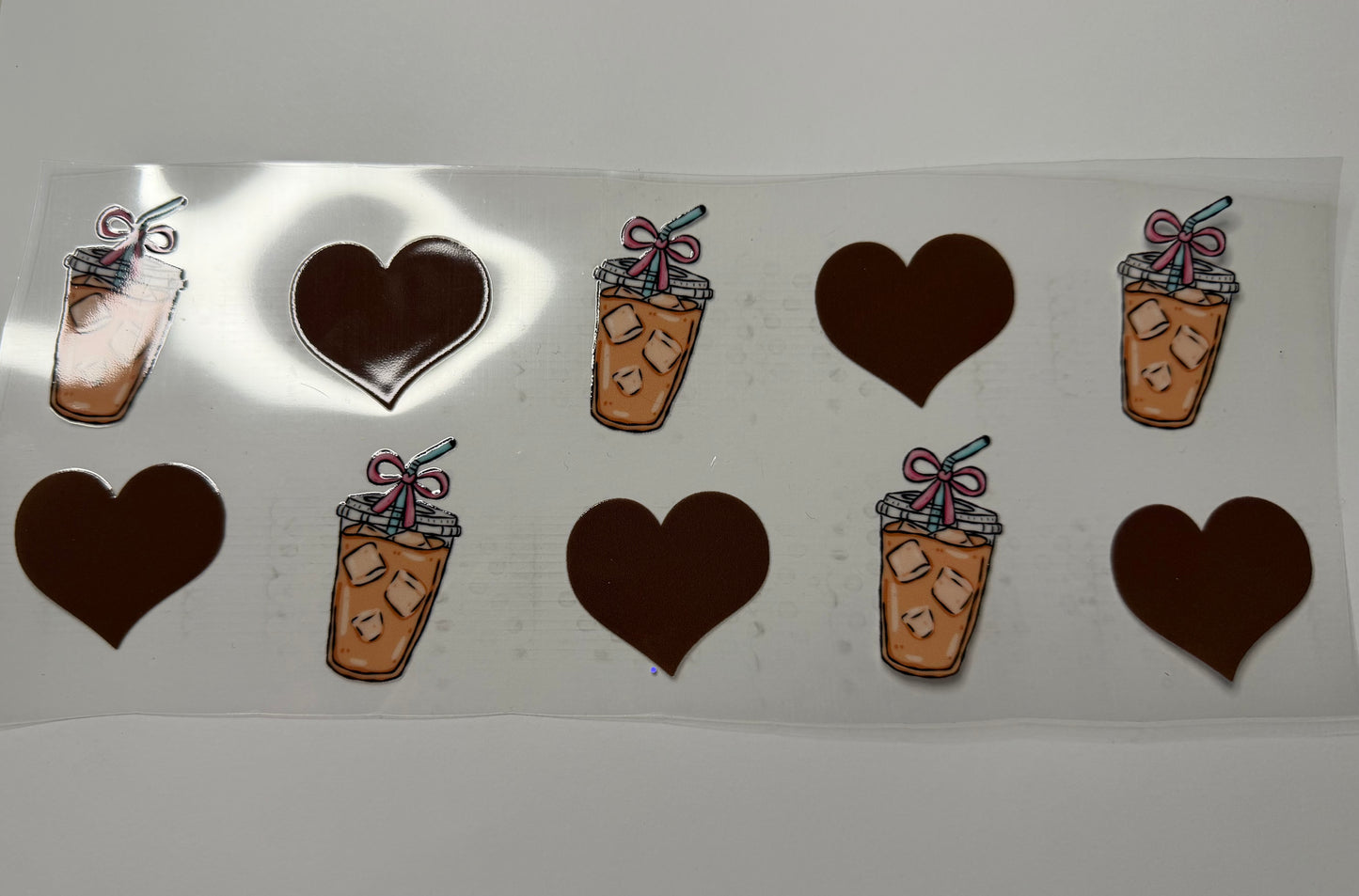 Coffee & Hearts UV DTF Cup Wrap
