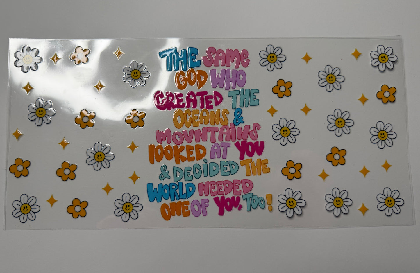 World Needs You UV DTF Wrap