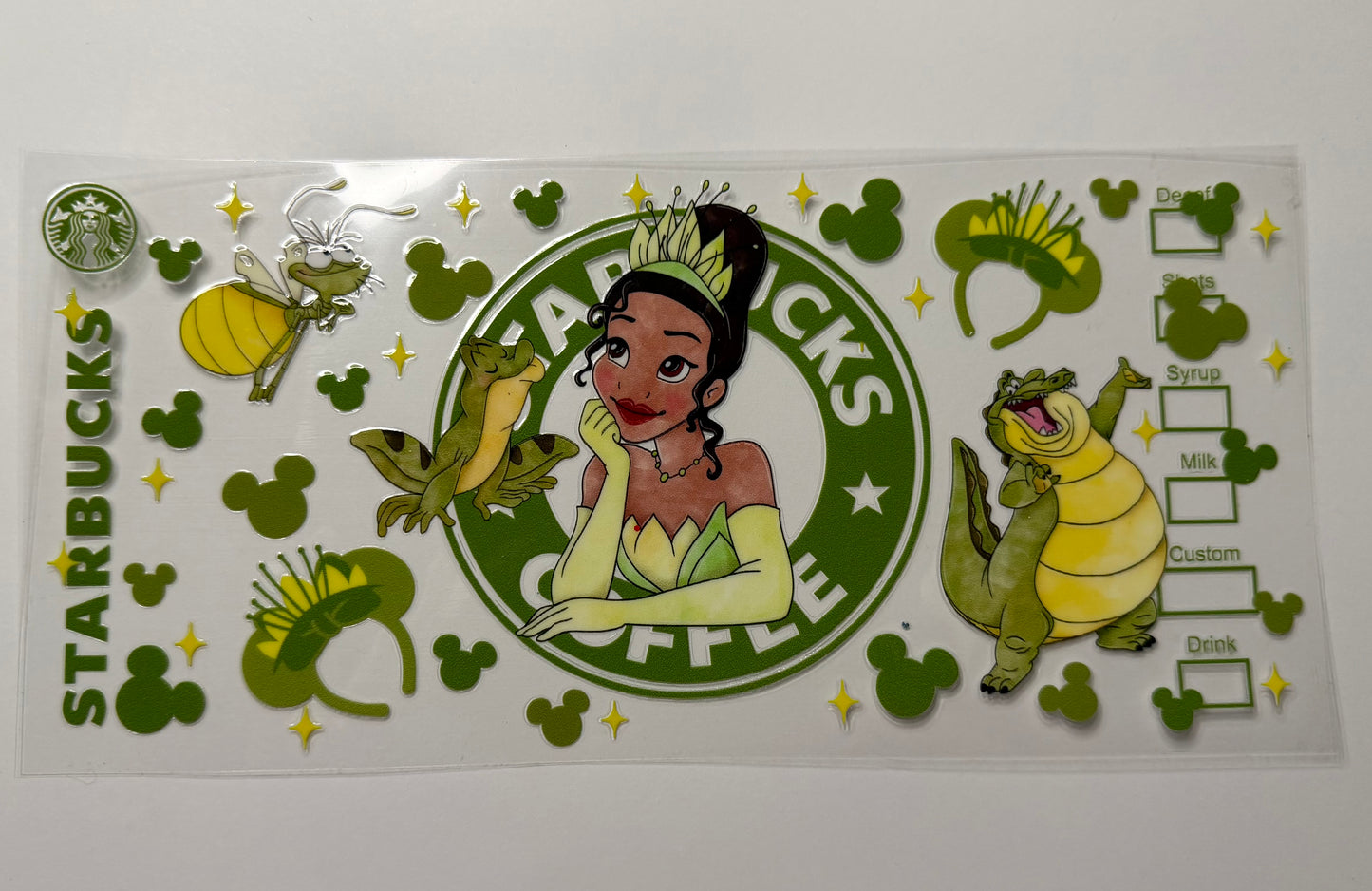 Tiana Coffee UV DTF Wrap