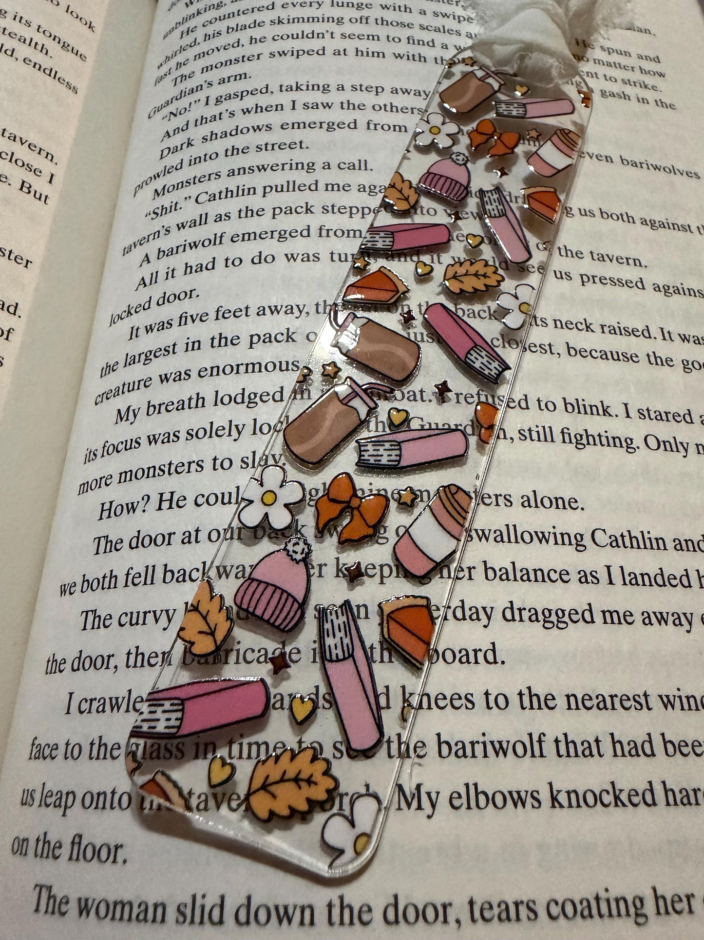 Books, Brews & Bows Acrylic Bookmark