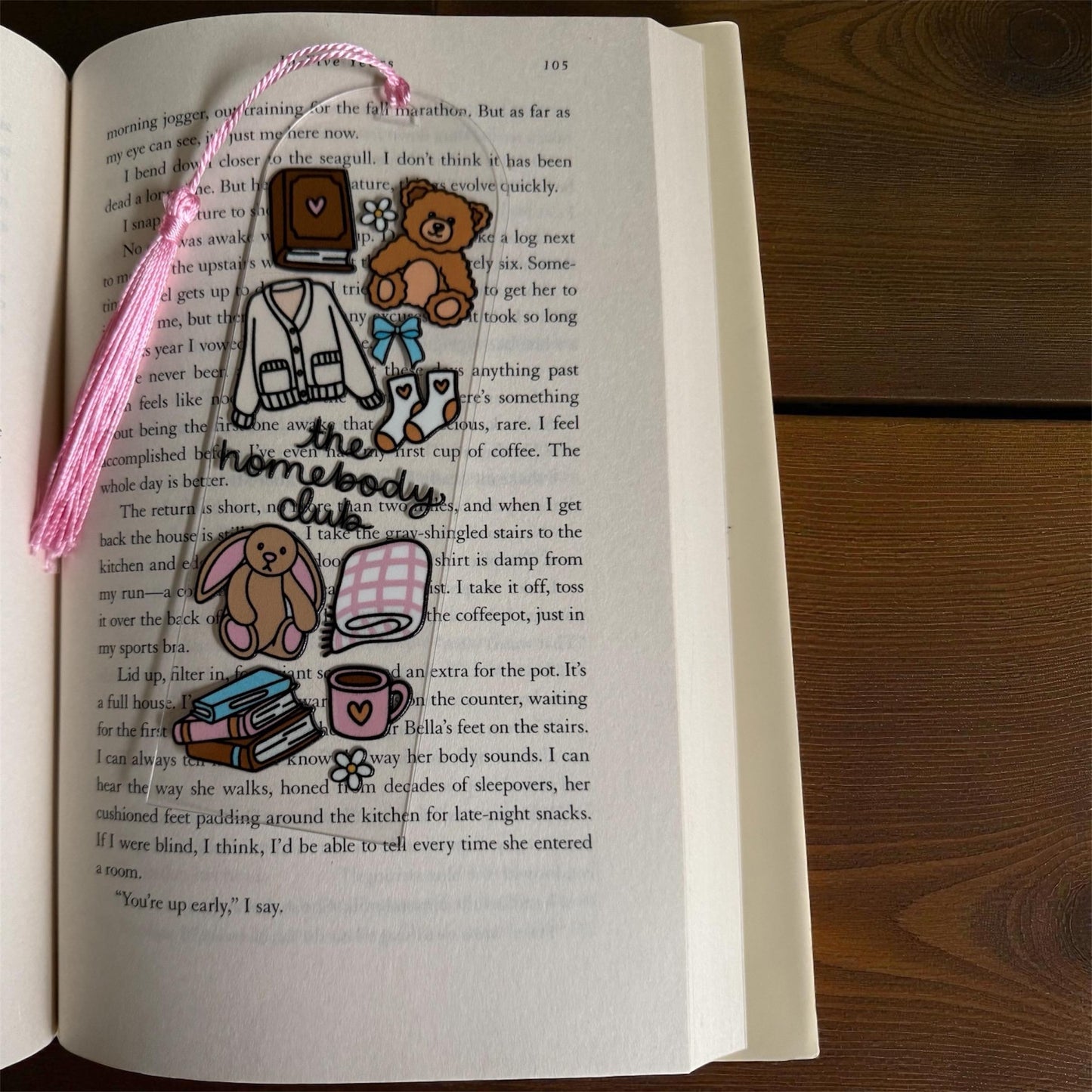 Homebody Club Acrylic Bookmark