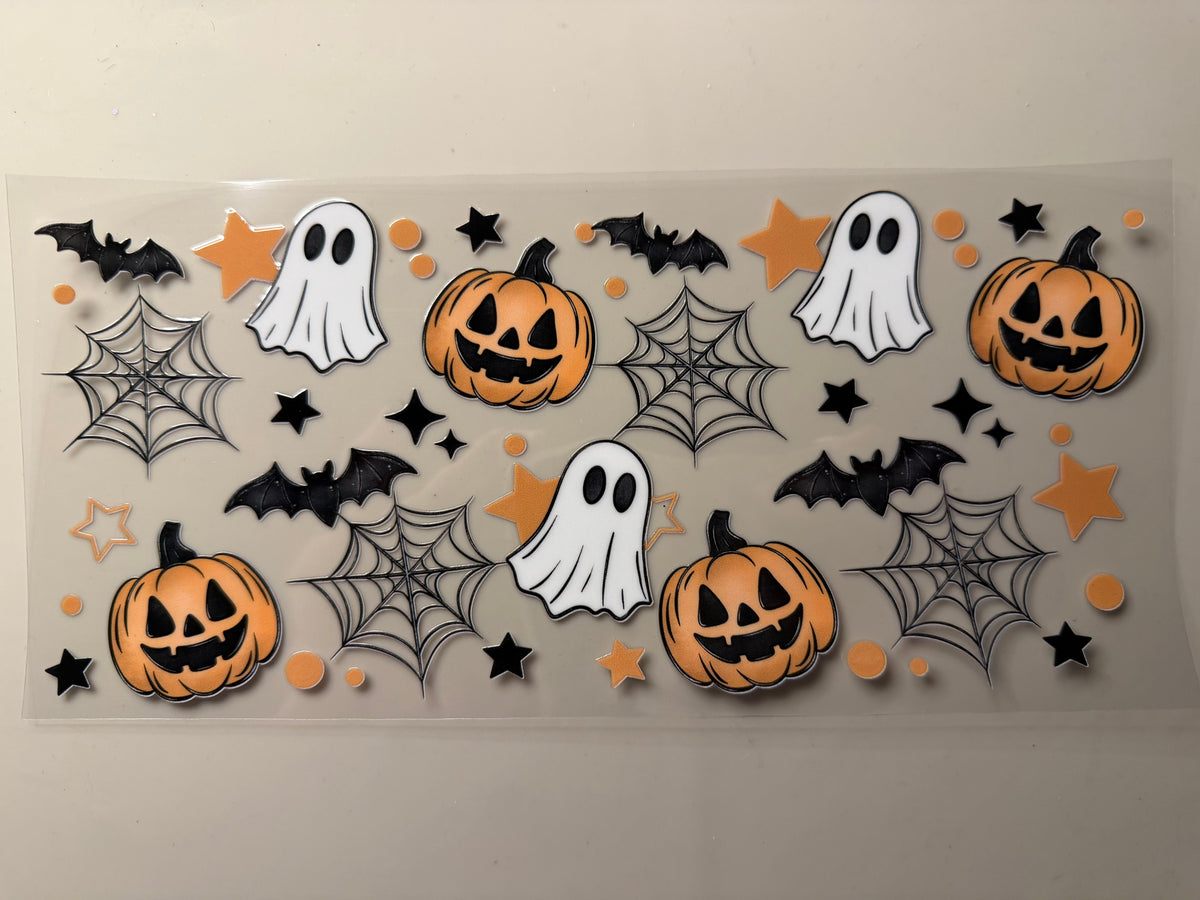 Ghost & Pumpkin UV DTF Wrap