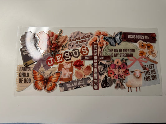 Jesus Collage UV DTF Wrap