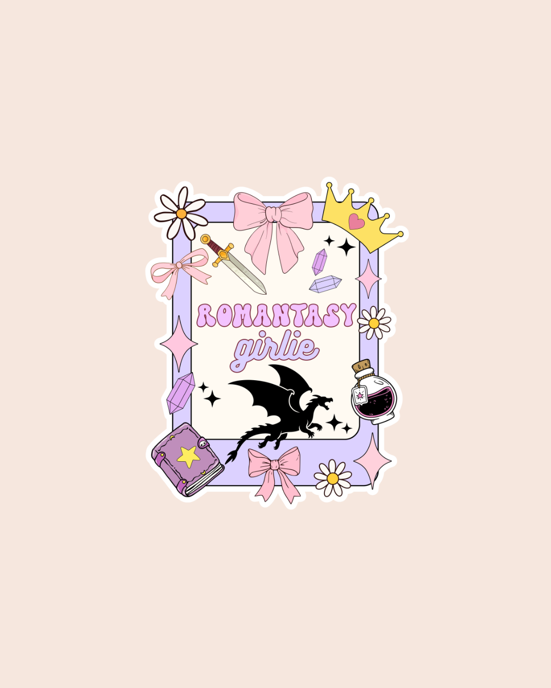 Romantasy Girlie Sticker