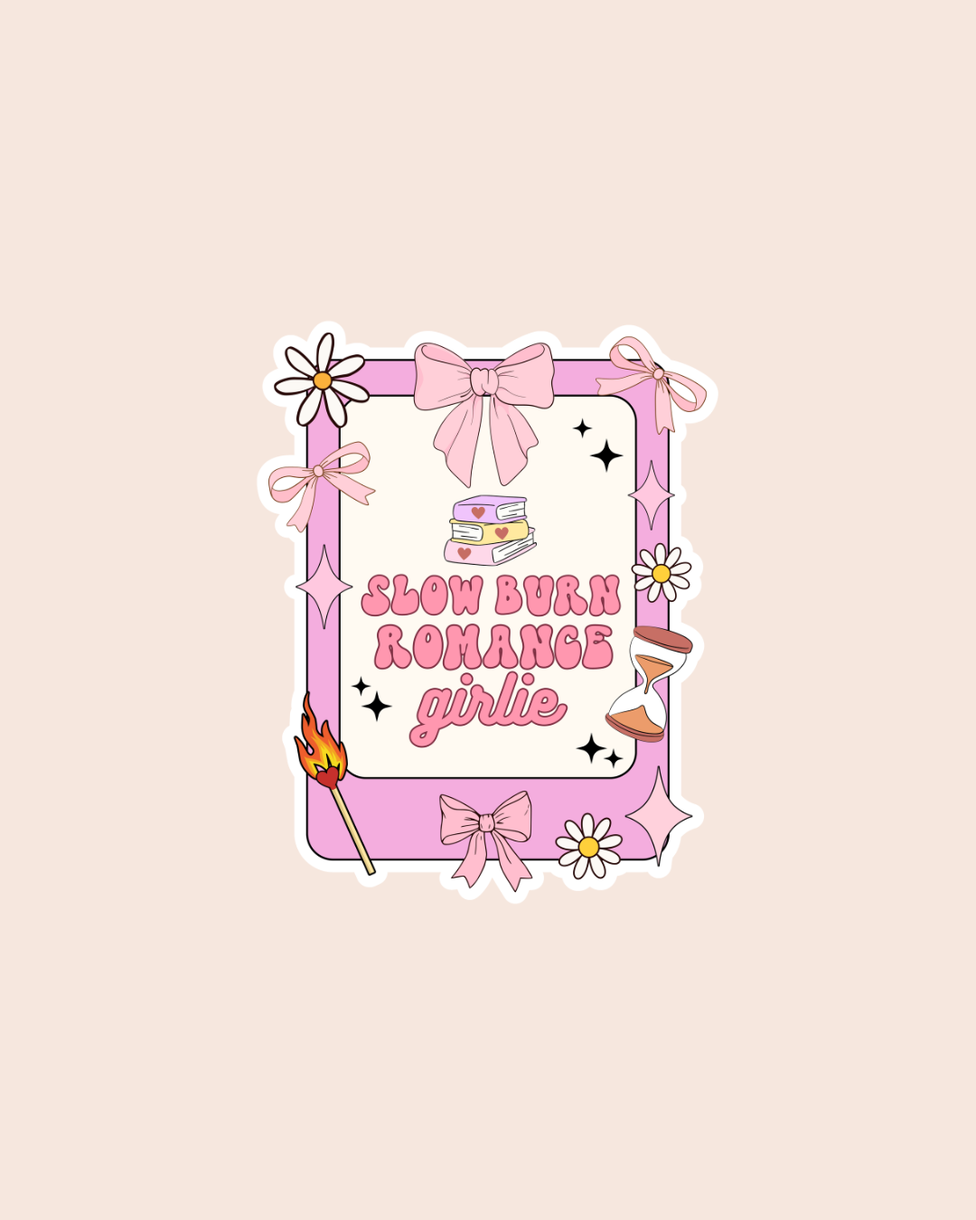 Slow Burn Romance Girlie Sticker