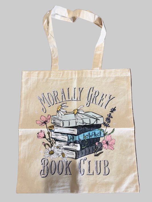 Morally Grey Book Club Tote Bag