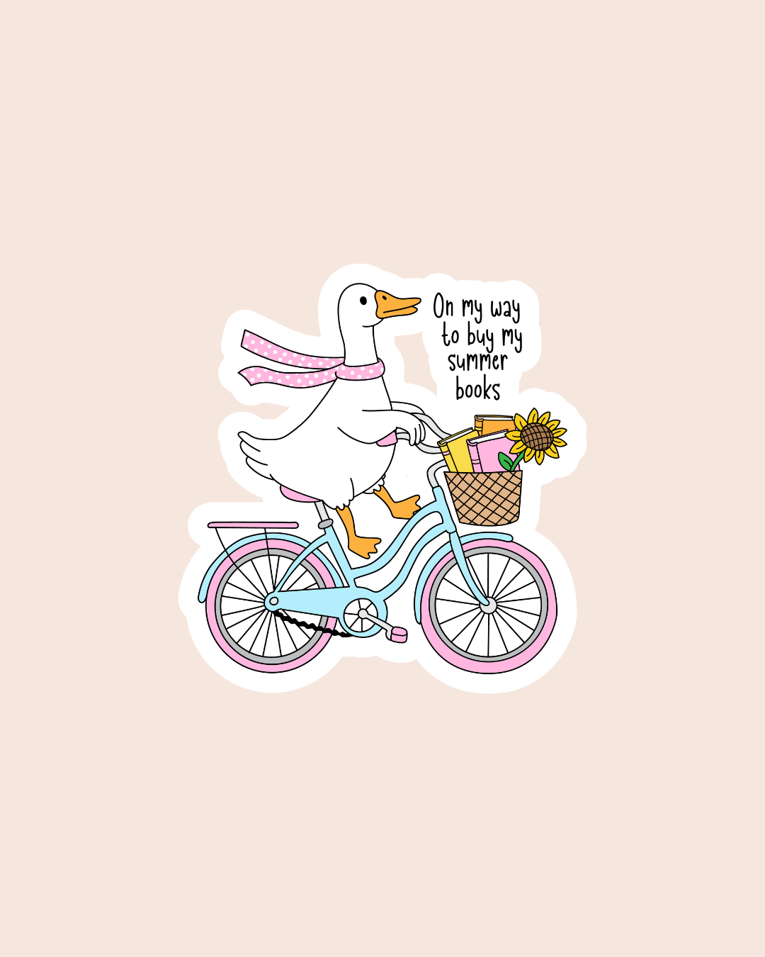 On My Way to Buy My Summer Books Sticker