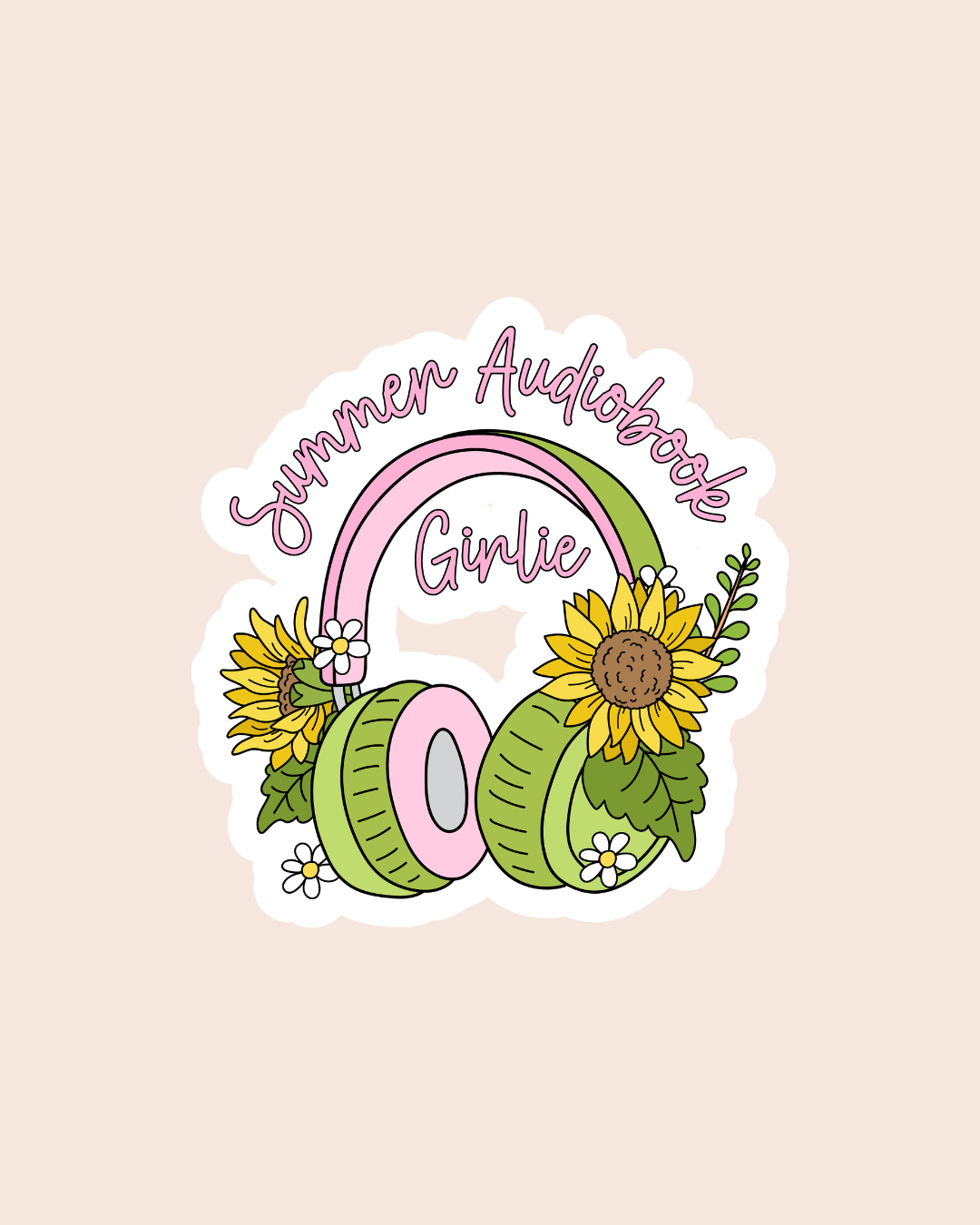 Summer Audiobook Girlie Sticker