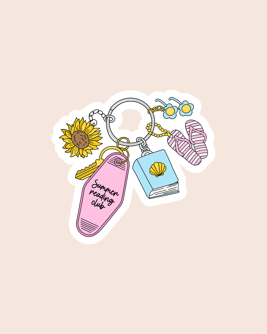 Summer Reading Club Keychain Sticker