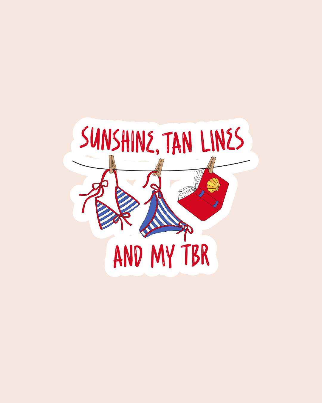 Sunshine, Tan Lines & My TBR Sticker