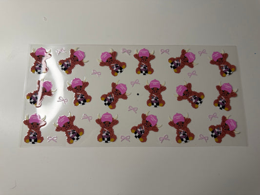 Dr. P Highland Cow UV DTF Wrap