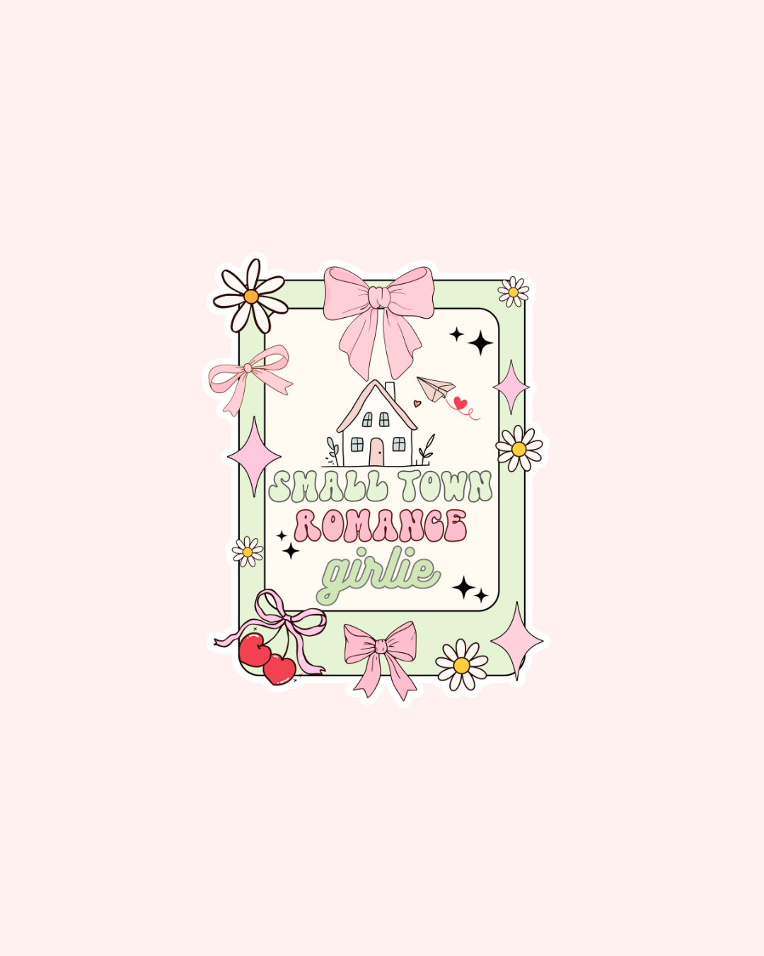 Small Town Romance Girlie Sticker