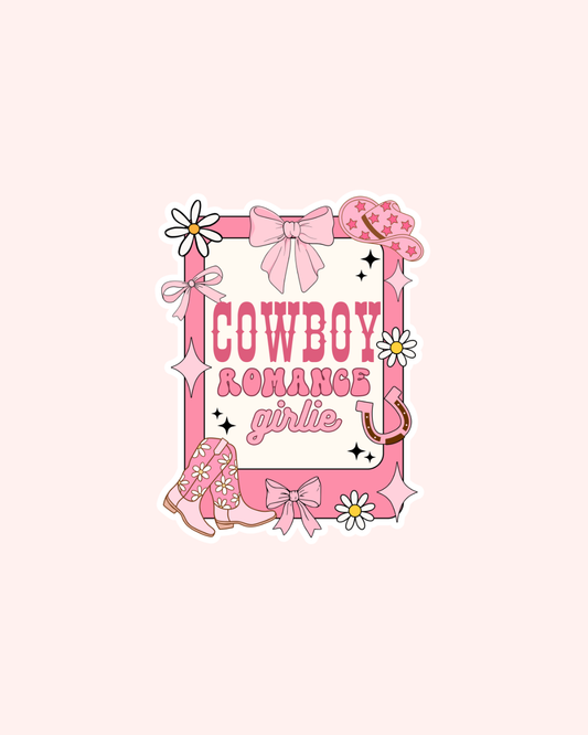 Cowboy Romance Girlie Sticker