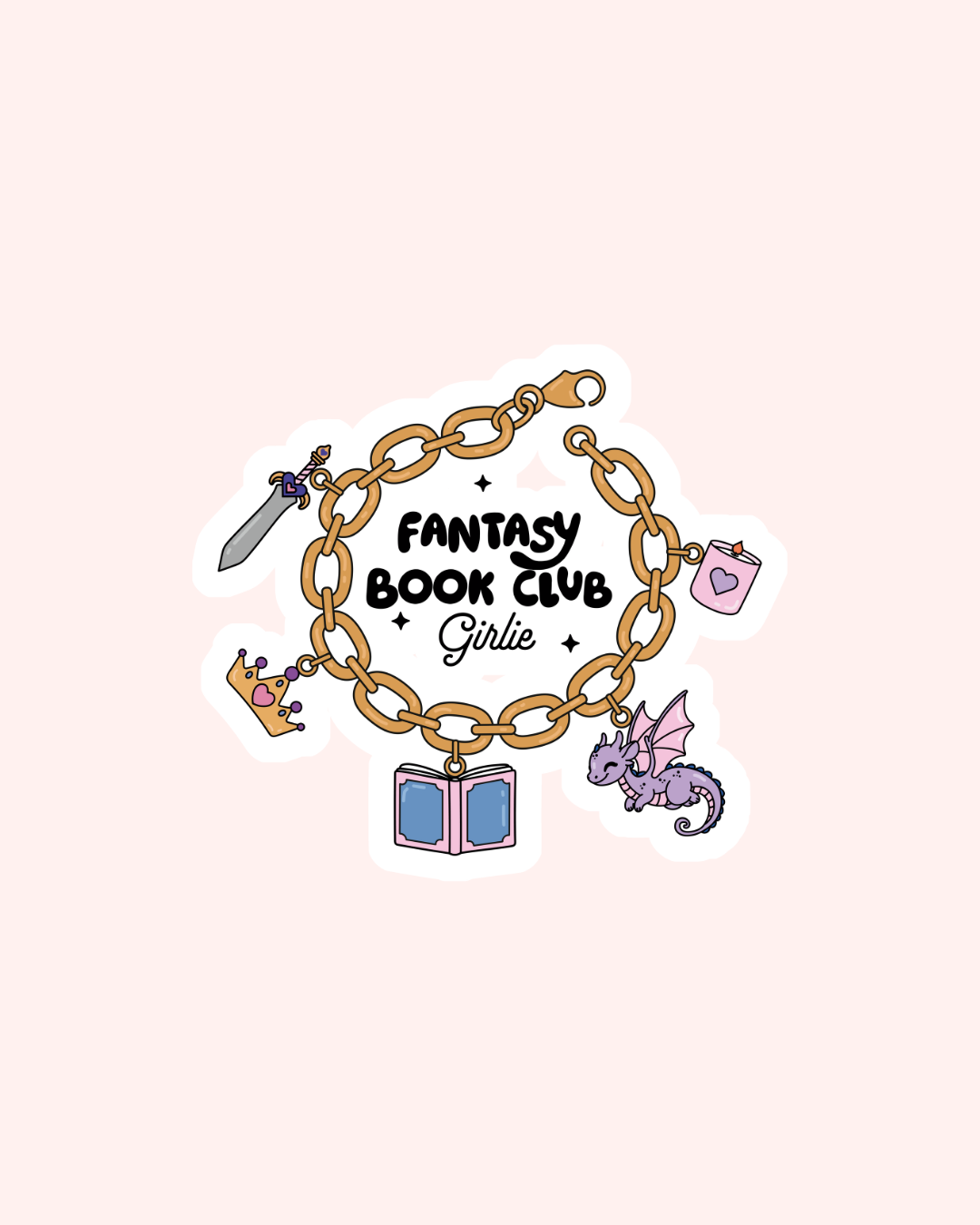 Fantasy Book Club Girlie Sticker