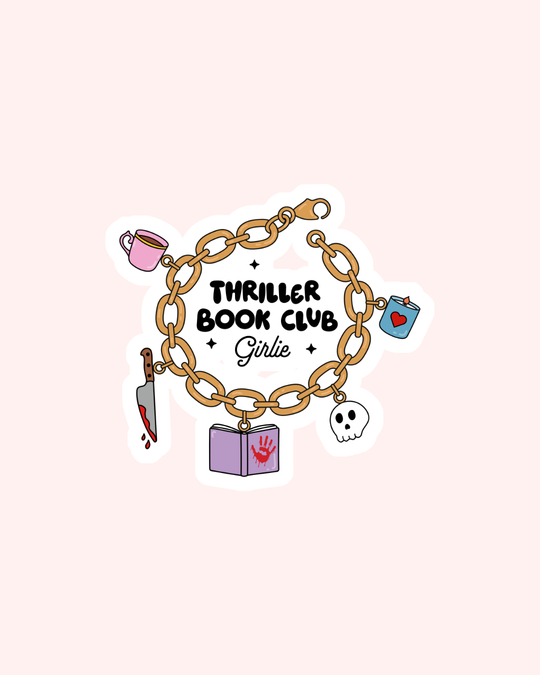 Thriller Book Club Girlie Sticker