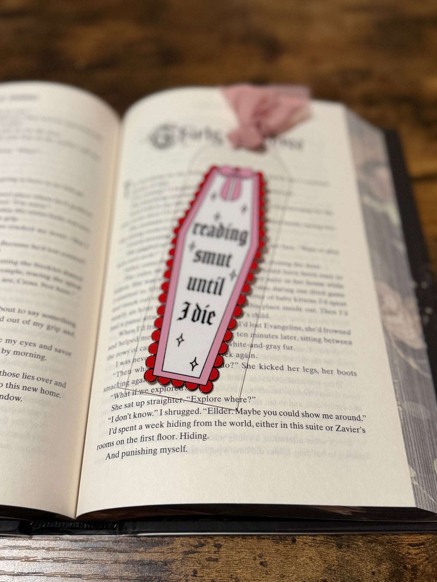 Reading Smut til I Die Acrylic Bookmark