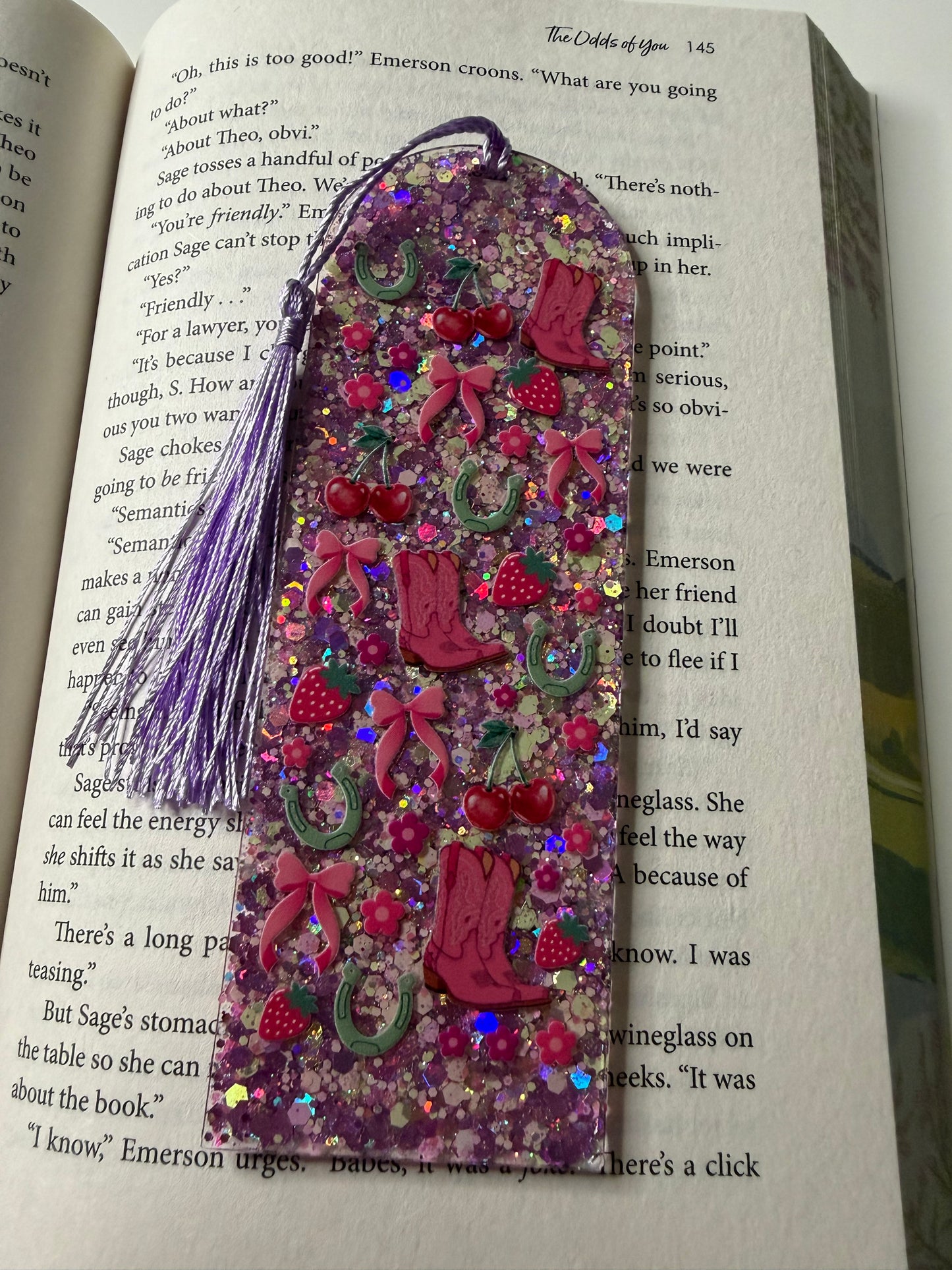Western Glitter Resin Bookmark