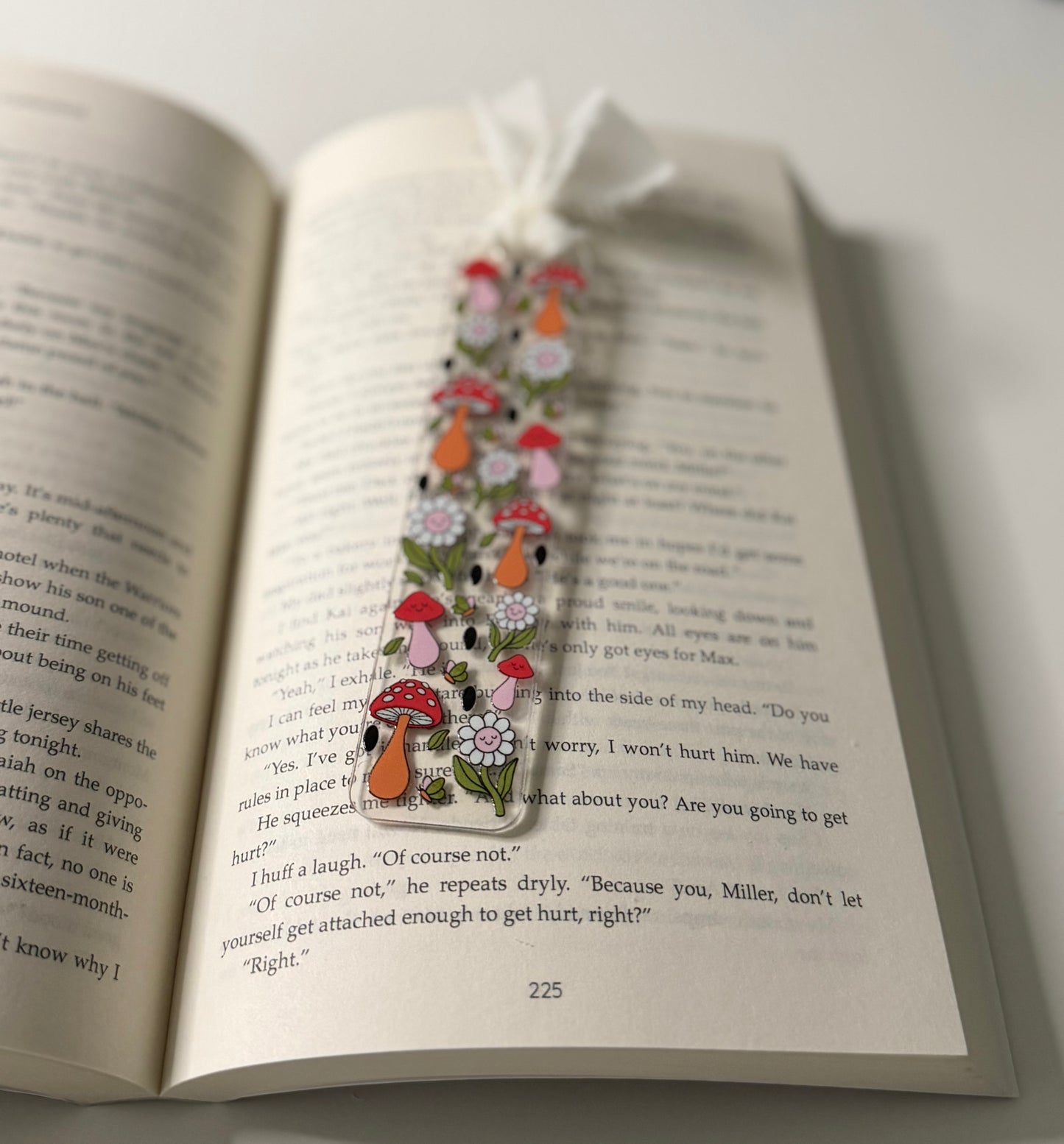 Mushrooms & Flowers Acrylic Bookmark
