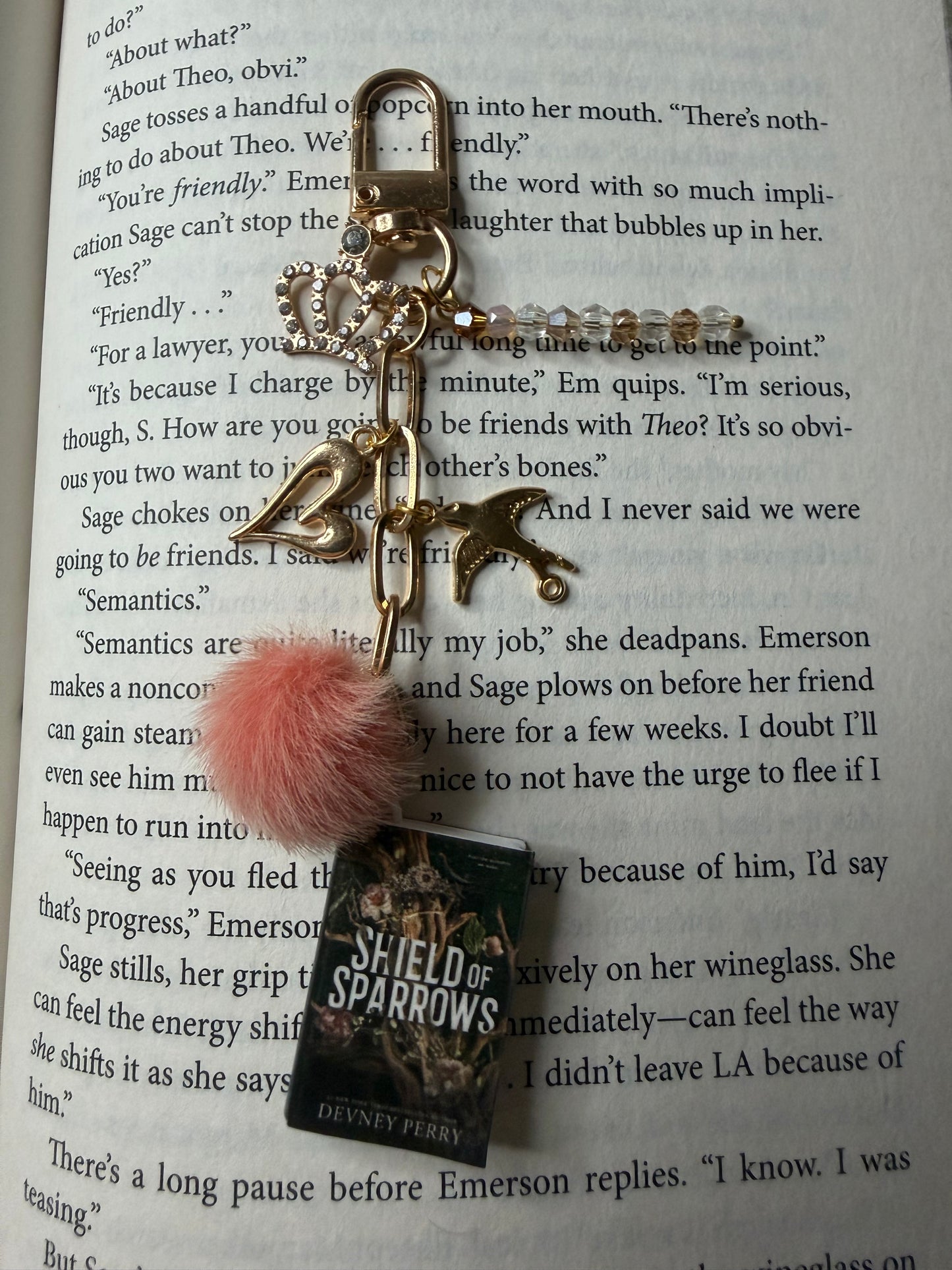 "Shield of Sparrows" Chapter & Charm Keychain