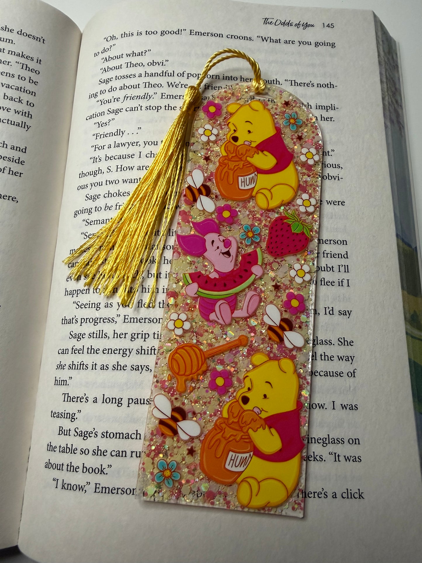 Bear Glitter Resin Bookmark