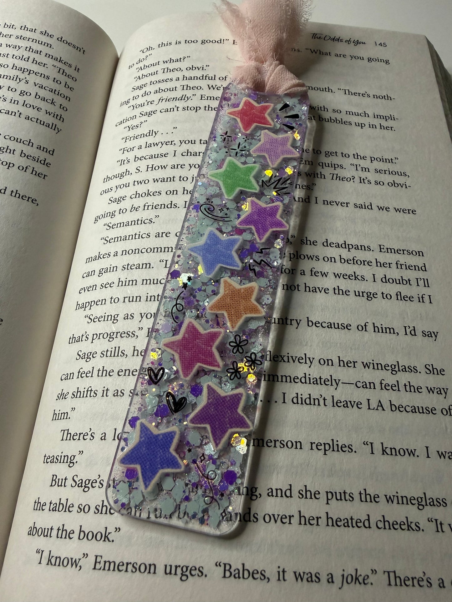 Star Glitter Resin Bookmark
