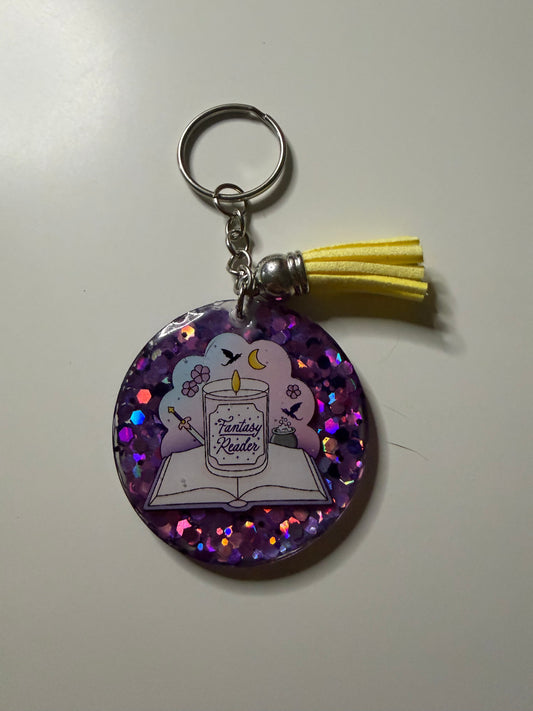 Fantasy Reader Keychain