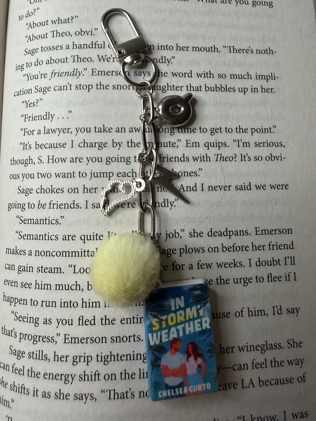 "In Stormy Weather" Chapter & Charm Keychain