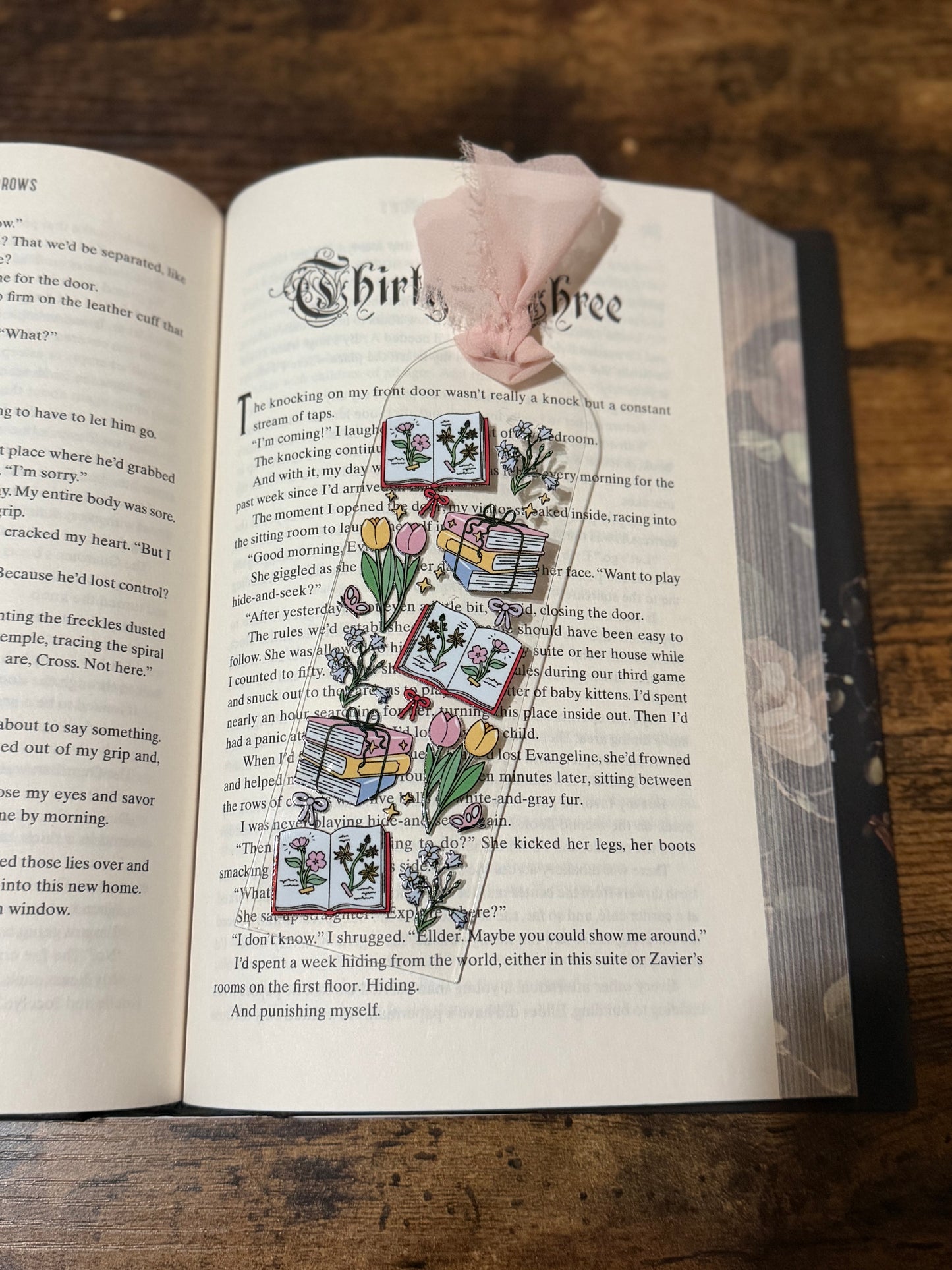 Spring Reads Acrylic Bookmark
