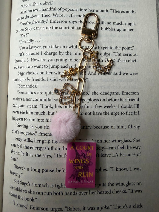 "ACOWAR” Chapter & Charm Keychain
