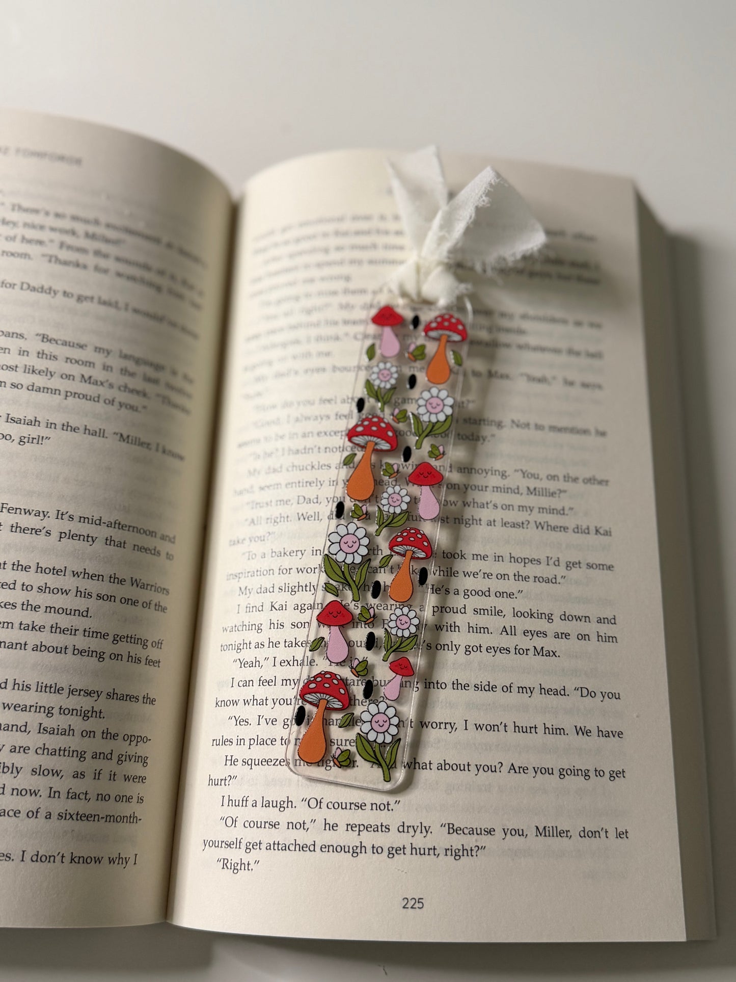 Mushrooms & Flowers Acrylic Bookmark
