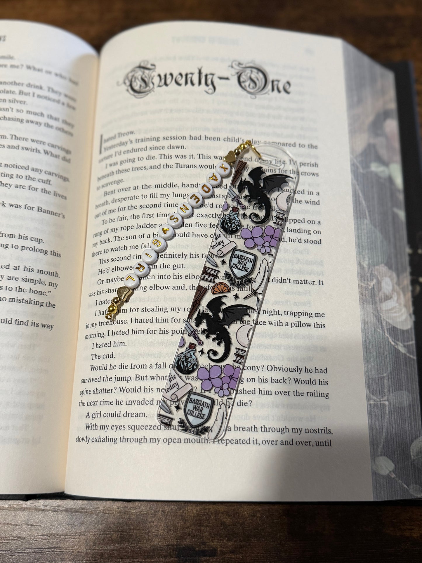 Fourth Wing Inspired Acrylic Bookmark