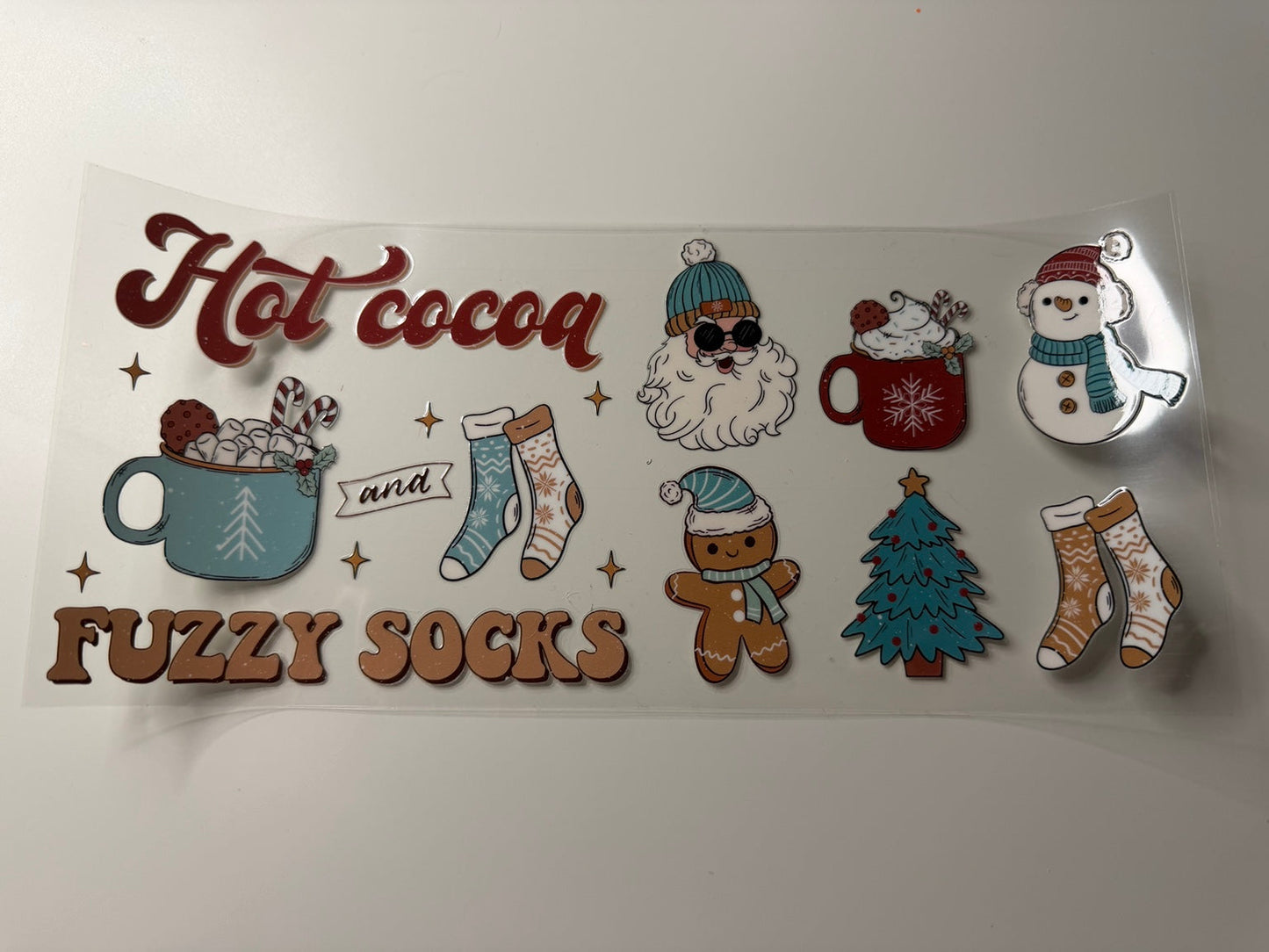 Hot Cocoa & Fuzzy Socks UV DTF Wrap
